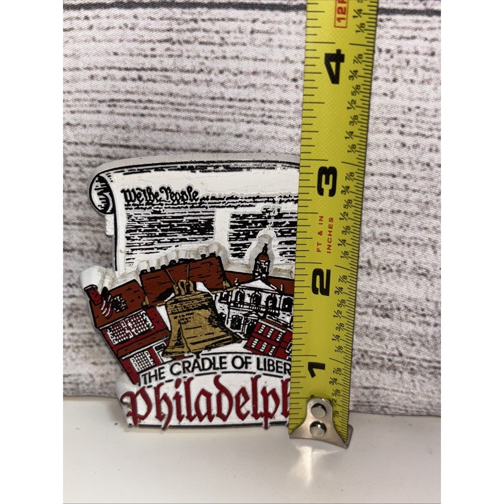 Vintage Philadelphia Magnet Cradle Of Liberty We The People Liberty Bell - Picture 3 of 5